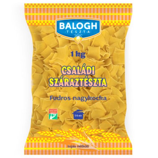 Balogh Pasta - Family Dry Pasta - Wavy Large Cubes, Egg-Free, Dry Pasta - 1kg
