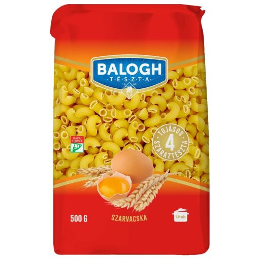 Balogh Tészta - 4 tojásos - Szarvacska száraztészta - 500g