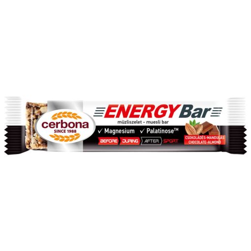 Baton cu ciocolată și migdale Cerbona Sport Energy - 35 g
