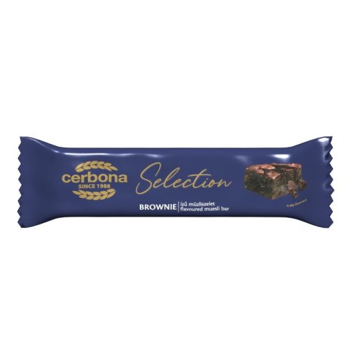 Baton de cereale cu glazură de cacao, Cerbona Selection brownie - 22 g