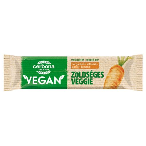Baton vegan cu morcovi și dovleac Cerbona - 25 g